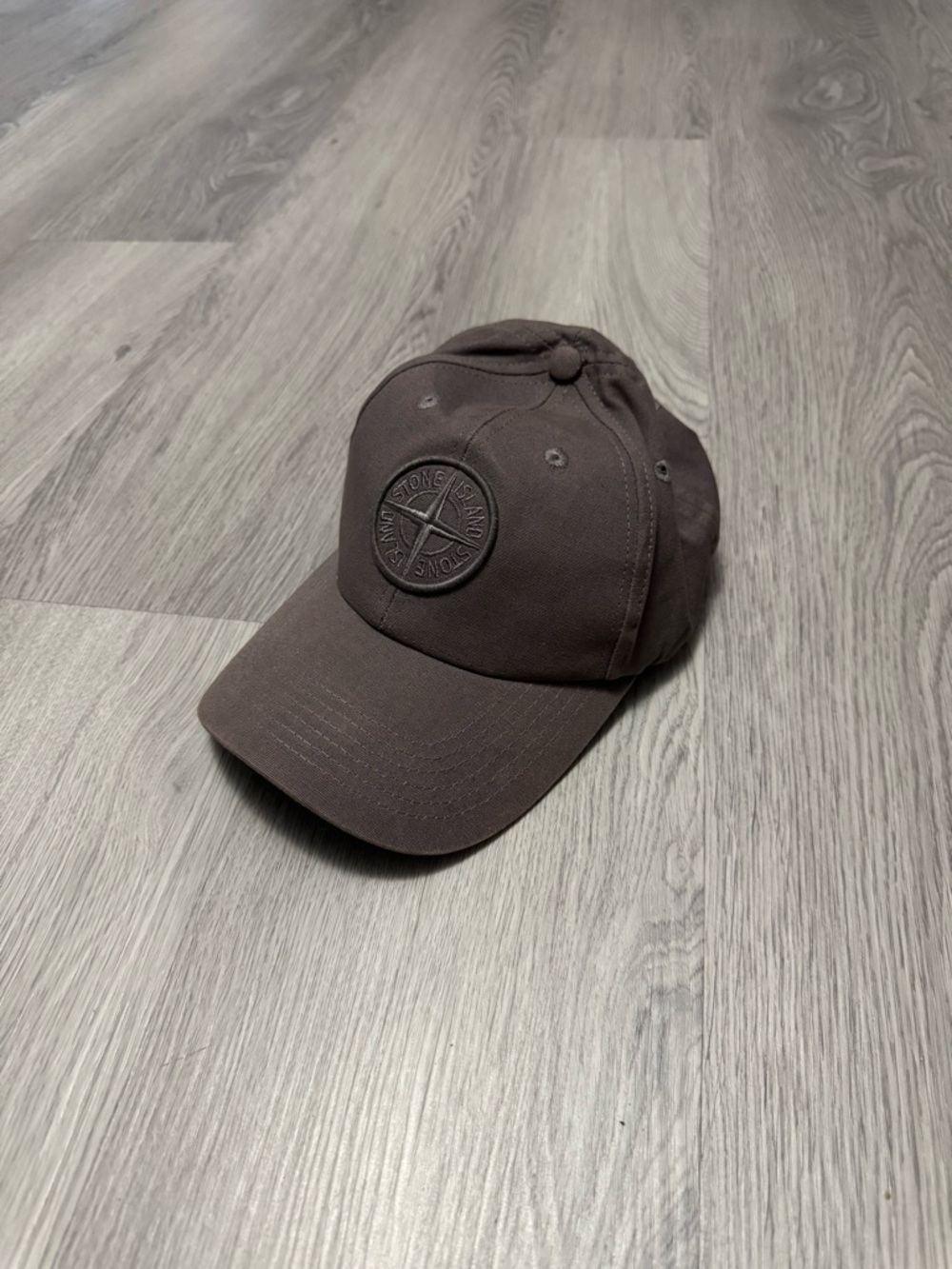Stone Island Brown Logo Patch Baseball Cap